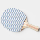 Ping Pong Paddle Blue & White Stripe Square Tafeltennisbatje (Zijkant)