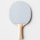 Ping Pong Paddle Blue & White Stripe Square Tafeltennisbatje (Voorkant)