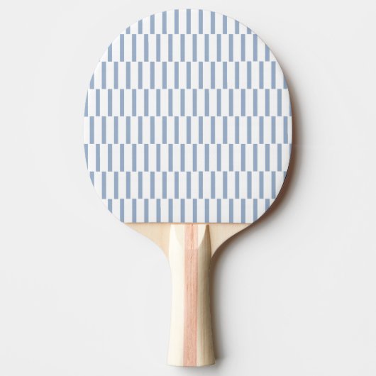 Ping Pong Paddle Blue & White Stripe Square Tafeltennisbatje (Voorkant)