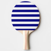 Ping Pong Paddle Blue & White Stripe Tafeltennisbatje (Voorkant)