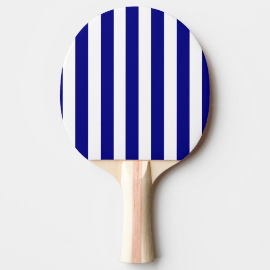 Ping Pong Paddle Blue & White Stripe Tafeltennisbatje (Voorkant)