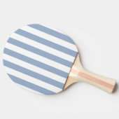 Ping Pong Paddle Blue & White Stripe Tafeltennisbatje (Zijkant)