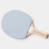 Ping Pong Paddle Blue & White Stripe Tafeltennisbatje (Zijkant)