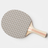 Ping Pong Paddle Brown & White Stripe Square Tafeltennisbatje (Zijkant)
