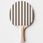 Ping Pong Paddle Brown & White Stripe Tafeltennisbatje (Voorkant)