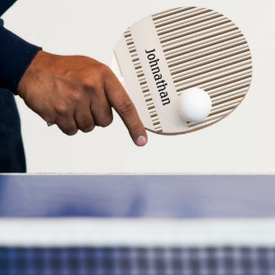 Ping Pong Paddle Bruin & Beige Streep Tafeltennisbatje