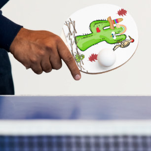 Ping Pong Paddle Cactus Bird Tafeltennisbatje