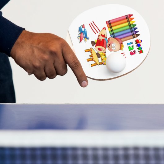 Ping Pong Paddle Crayons nummers Tafeltennisbatje (Insitu)