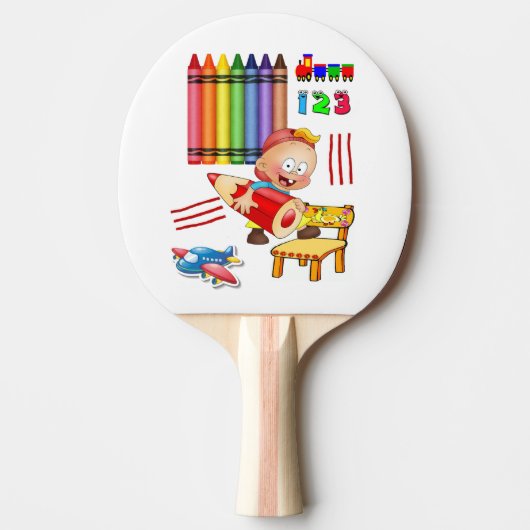 Ping Pong Paddle Crayons nummers Tafeltennisbatje (Voorkant)