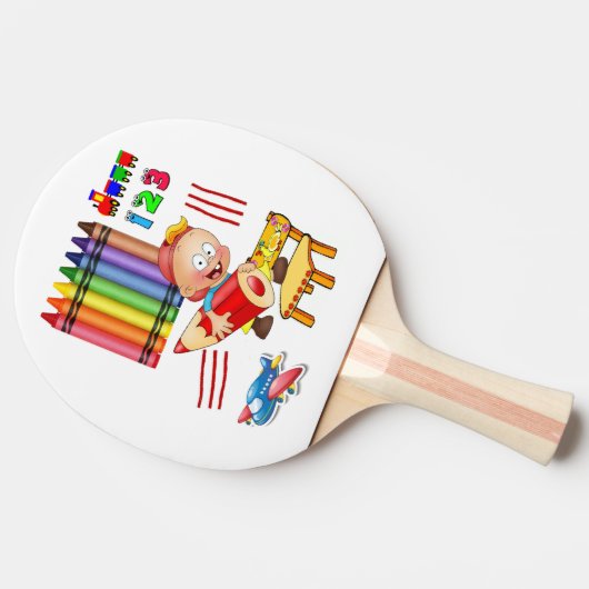 Ping Pong Paddle Crayons nummers Tafeltennisbatje (Zijkant)