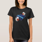 Ping Pong Paddle Dames Cat Table Tennis Player Ca T-shirt (Voorkant)