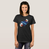Ping Pong Paddle Dames Cat Table Tennis Player Ca T-shirt (Voorkant volledig)
