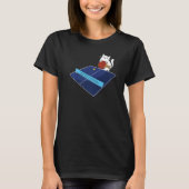 Ping Pong Paddle Dames Cat Table Tennis Player Ca T-shirt (Voorkant)