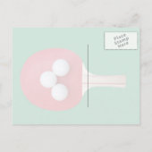 Ping Pong Paddle en Balls Briefkaart (Achterkant)