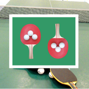 Ping Pong Paddle en Balls Briefkaart