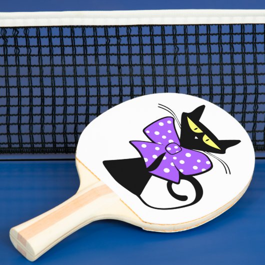 Ping Pong Paddle Feline Kat Kitten Meow Tafeltennisbatje (Insitu)