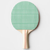 Ping Pong Paddle Green & White Stripe Tafeltennisbatje (Voorkant)