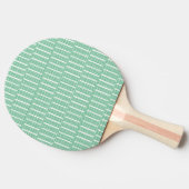 Ping Pong Paddle Green & White Stripe Tafeltennisbatje (Zijkant)