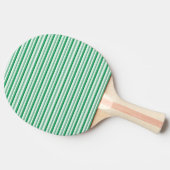 Ping Pong Paddle Green & White Stripe Tafeltennisbatje (Zijkant)