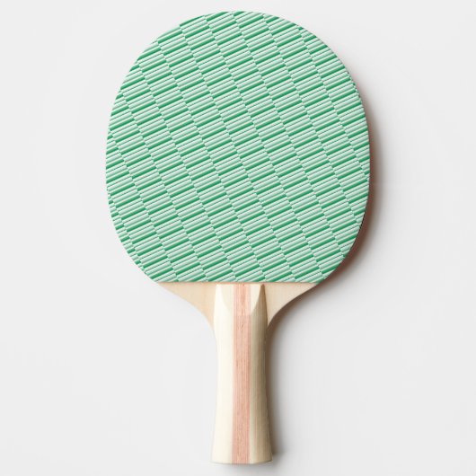 Ping Pong Paddle Green & White Stripe Tafeltennisbatje (Voorkant)