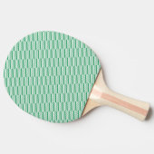 Ping Pong Paddle Green & White Stripe Tafeltennisbatje (Zijkant)