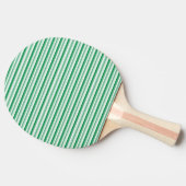 Ping Pong Paddle Green & White Stripe Tafeltennisbatje (Zijkant)