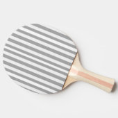 Ping Pong Paddle Grijs & Witte Streep Tafeltennisbatje (Zijkant)