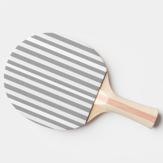 Ping Pong Paddle Grijs & Witte Streep Tafeltennisbatje (Zijkant)