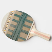 Ping Pong Paddle Groen & Beige Tafeltennisbatje (Zijkant)