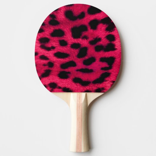 Ping Pong Paddle/Hot Pink Leopard Print Tafeltennisbatje (Voorkant)