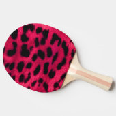 Ping Pong Paddle/Hot Pink Leopard Print Tafeltennisbatje (Zijkant)