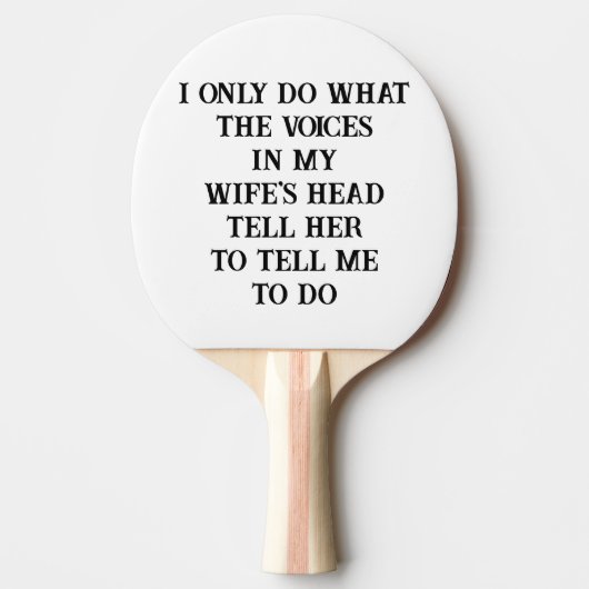 Ping Pong Paddle Husband Wife's Joke  Tafeltennisbatje (Voorkant)