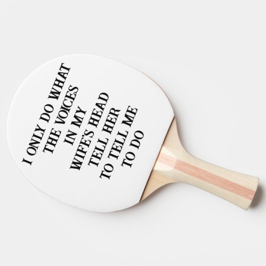 Ping Pong Paddle Husband Wife's Joke  Tafeltennisbatje (Zijkant)