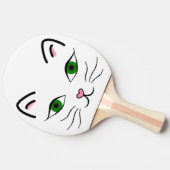Ping Pong Paddle - Kat Face Tafeltennisbatje (Zijkant)