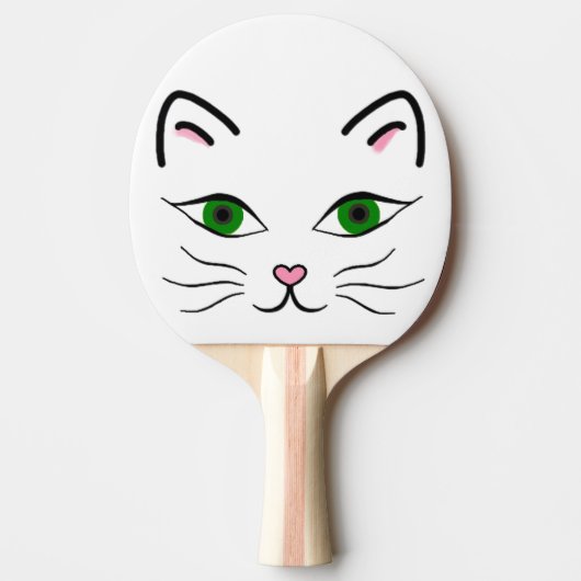 Ping Pong Paddle - Kat Face Tafeltennisbatje (Voorkant)