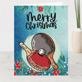 Ping Pong Paddle Kerstgroet Kaart