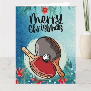 Ping Pong Paddle Kerstgroet Kaart