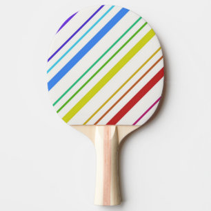 Ping Pong Paddle Kleurrijke Streep Tafeltennisbatje