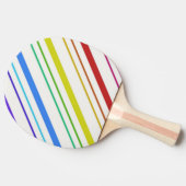 Ping Pong Paddle Kleurrijke Streep Tafeltennisbatje (Zijkant)