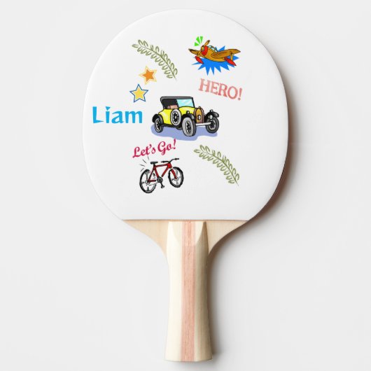 Ping Pong Paddle Laten we gaan Hero Tafeltennisbatje (Voorkant)