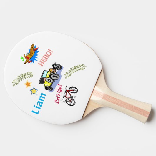 Ping Pong Paddle Laten we gaan Hero Tafeltennisbatje (Zijkant)