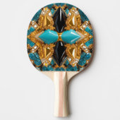 Ping pong paddle met Bahamas kleuren Tafeltennisbatje (Voorkant)