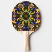 Ping pong paddle met Brazilië Kleuren Tafeltennisbatje (Voorkant)