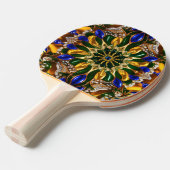 Ping pong paddle met Brazilië Kleuren Tafeltennisbatje (Voorkant Gekanteld)