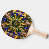 Ping pong paddle met Brazilië Kleuren Tafeltennisbatje (Zijkant)
