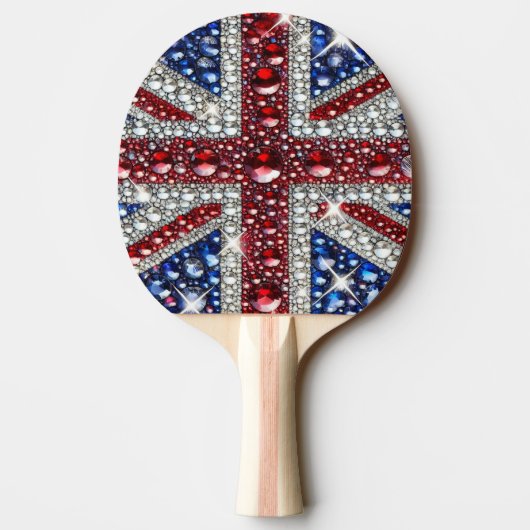Ping pong paddle met Britse kleuren Tafeltennisbatje (Achterkant)