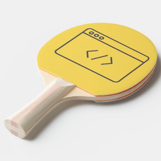 Ping Pong Paddle met codering Tafeltennisbatje (Voorkant Gekanteld)