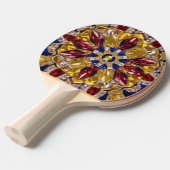 Ping pong paddle met Colombia Kleuren Tafeltennisbatje (Voorkant Gekanteld)