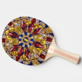 Ping pong paddle met Colombia Kleuren Tafeltennisbatje (Zijkant)