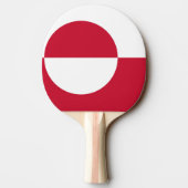 Ping pong paddle met de vlag van Groenland Tafeltennisbatje (Achterkant)